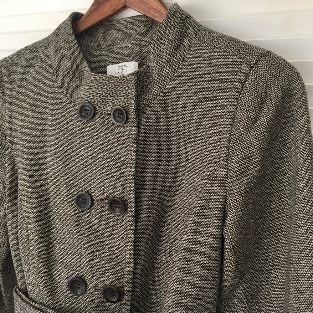 LOFT Double Breasted Wool Blazer - Picture 2 of 4